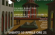 SABATO 10 APRILE “ITALIAN CELLO FILES IN CONCERTO!” CON CHIARA BURATTINI AL VIOLONCELLO E UMBERTO JACOPO LAURETI AL PIANOFORTE